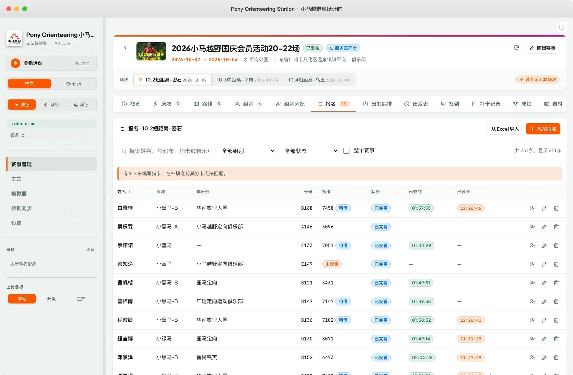 参赛记录
